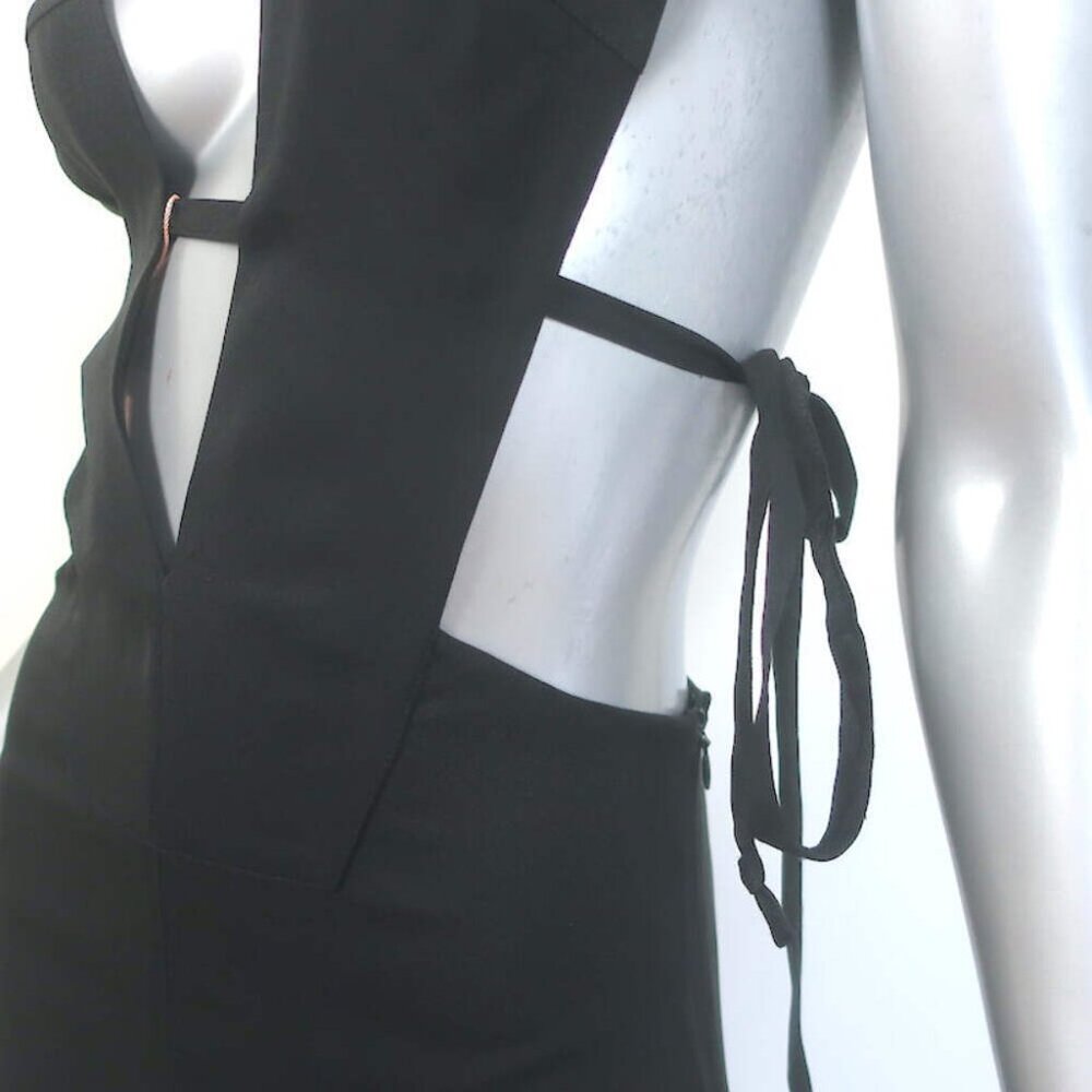 Cult Gaia Alondra Gown Black Crepe Size Extra Small Sleeveless Maxi Dress NEW - Picture 3 of 8
